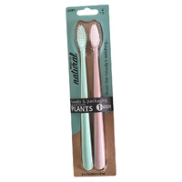 Bio Toothbrush Twin Pack - Rose Quartz & River Mint