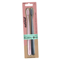 Bio Toothbrush Twin Pack - Rose Quartz & Monsoon Mist
