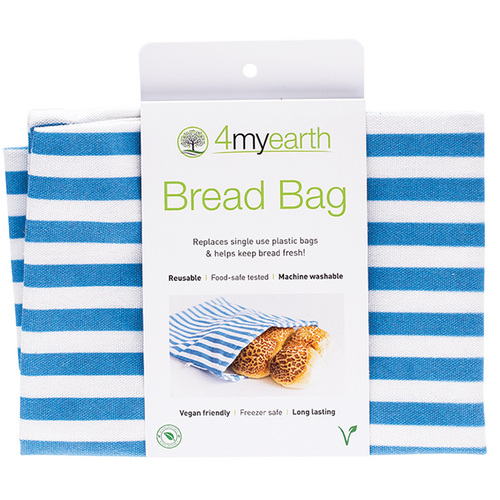 4myearth Cotton Bread Bag – Denim Stripe