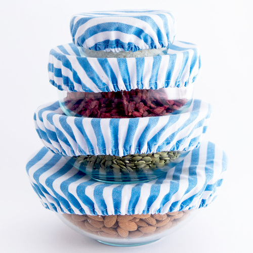 4myearth Cotton Food Cover Set – Denim Stripe
