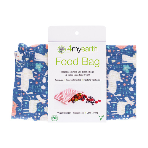 4myearth Reusable Cotton Food Bag - Animals
