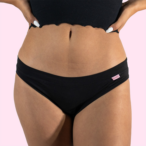 Period Underwear - Black Organic Youth Range [Size: 12]