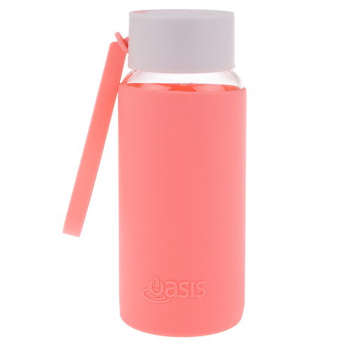 Glass Drink Bottle - Coral