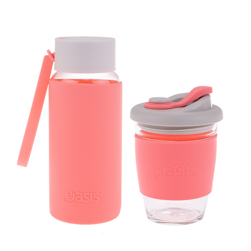 Reusable Coffee Cup and Bottle Combo