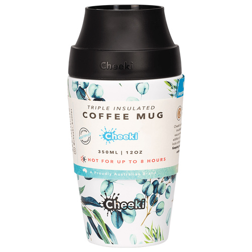 Cheeki 350ml Premium Triple Wall Insulated Coffee Mug - Watercolour
