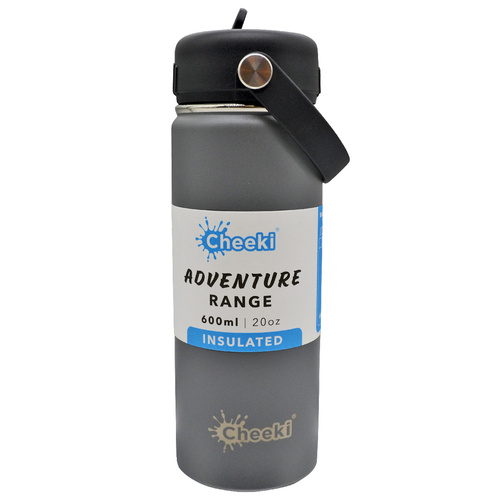 CHEEKI 600ml Insulated Adventure Stainless Steel Bottle - Slate