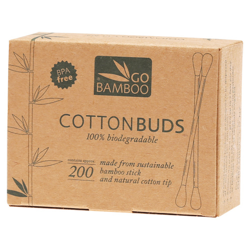 Go Bamboo Bamboo Cotton Buds - 200 pack