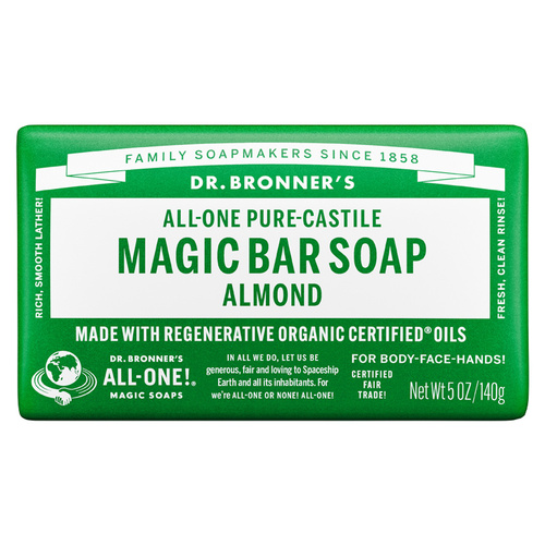 Dr. Bronner’s Pure-Castile Soap Bar – Almond 140g