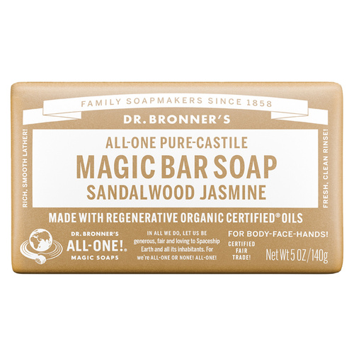 Dr. Bronner’s Pure-Castile Soap Bar – Sandalwood Jasmine 140g
