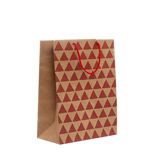 Paper Gift Bag - Large Red Geo