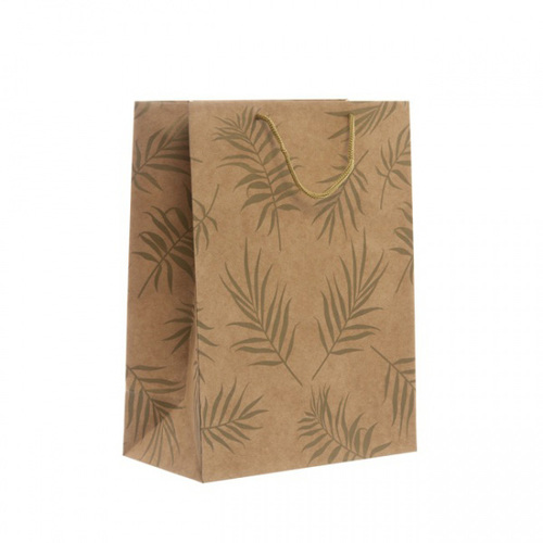 Paper Gift Bag - Large Gold Leaf