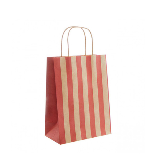 Paper Gift Bag - Medium Red Stripe