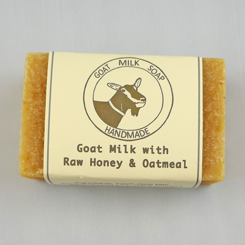 Handmade Raw Honey Oatmeal Goat Milk Soap