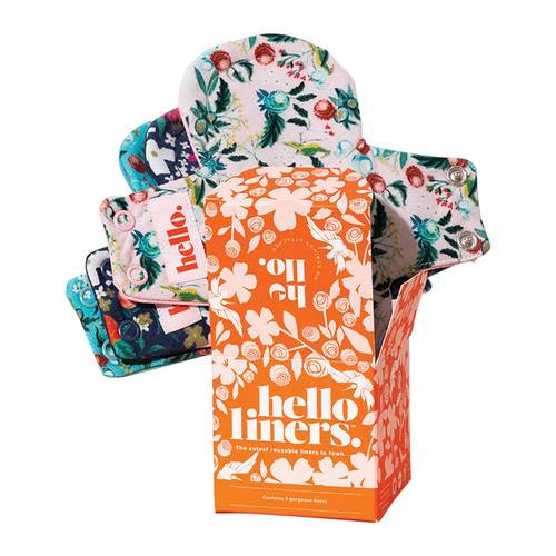 Hello Reusable Panty Liners - 3 pack