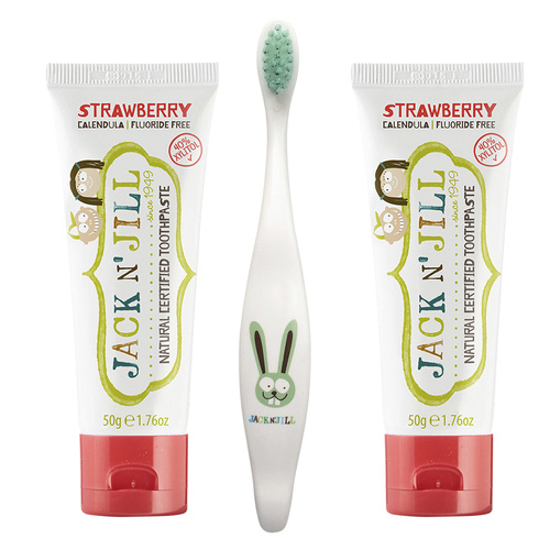 Jack n' Jill Kids Oral Care Bundle - Strawberry Bunny