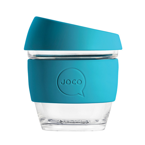 Joco Reusable Glass Cup 236ml - Blue