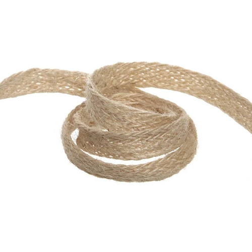 Natural Jute Twill Ribbon – 10mm × 10m