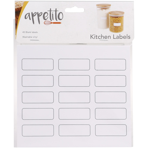 Appetito Blank Labels - 45 Pack