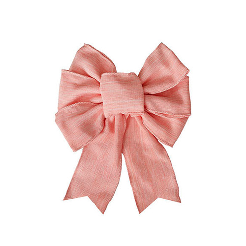 Large Linen Bow – Country Pink