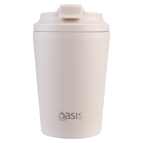 Oasis Ceramic Lined Insulated Coffee Cup 360ml - Oat