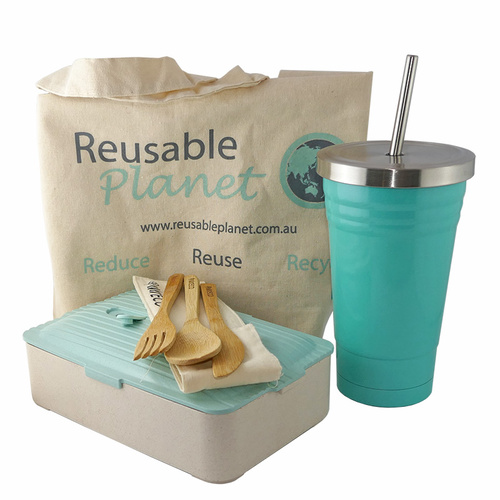 On-The-Go Reusable Snack Kit - Mint