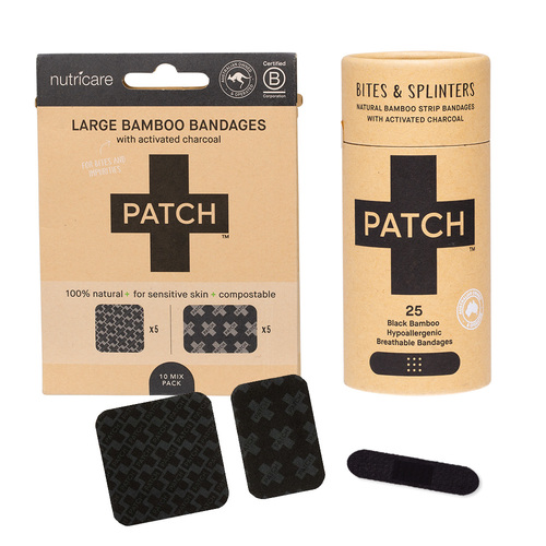 Patch Bamboo Wound Strips Bundle - Activated Charcoal