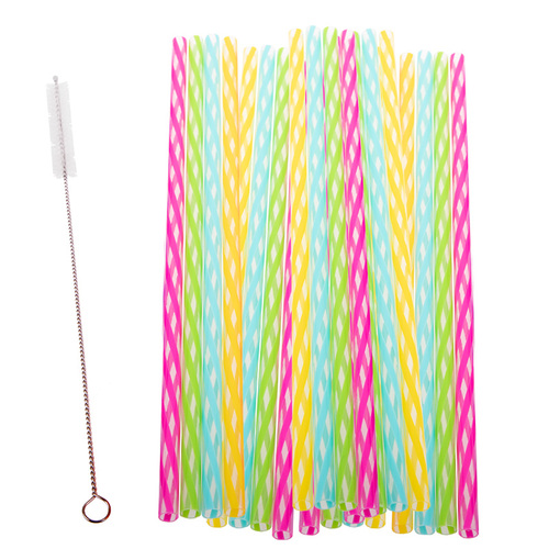 Reusable Party Straws - Rainbow 24 Pack