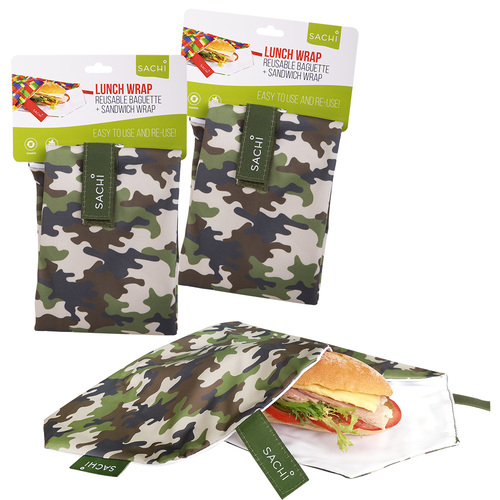 Reusable Food Wrap 2 Pack - Cammo Green