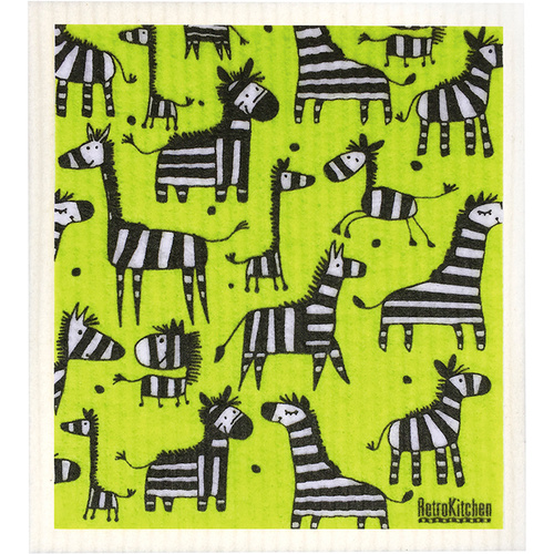 Compostable Sponge Cloth - Zebra