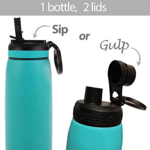 Duo Stainless Steel Sports Bottle 780ml - Turquoise