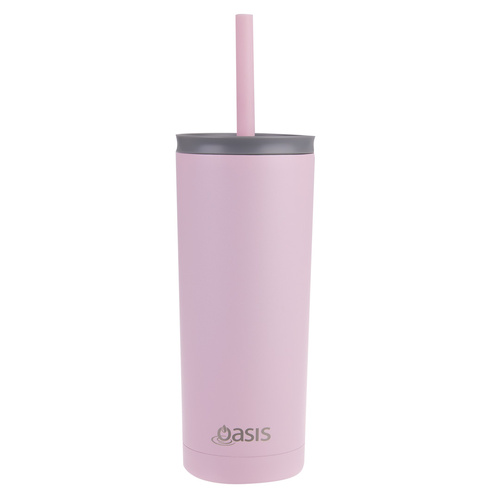 Oasis Stainless Steel Smoothie Cup 600ml - Carnation