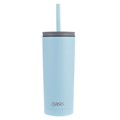 Oasis Stainless Steel Smoothie Cup 600ml - Island Blue
