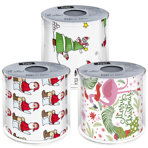 Designer Toilet Paper - Christmas 3 Pack