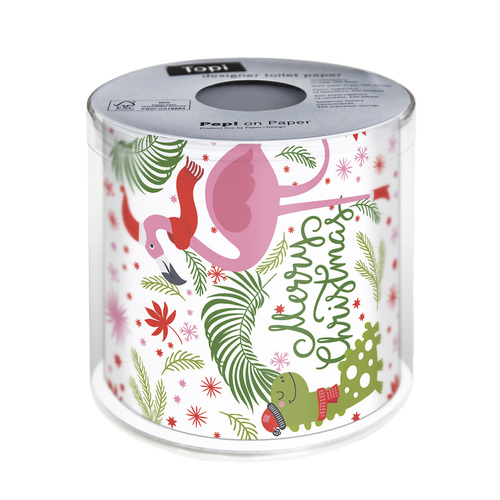 Designer Toilet Paper - Christmas Flamingo