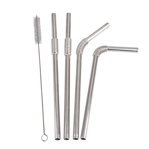 Bendy Stainless Steel Straw Set