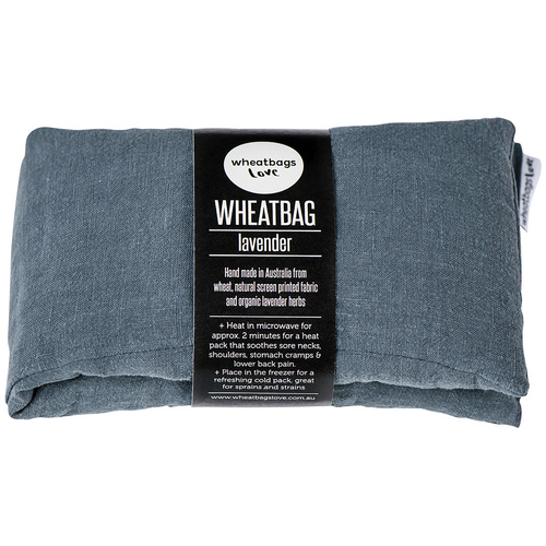 Luxe Lavender Scented Linen Wheatbag - Slate