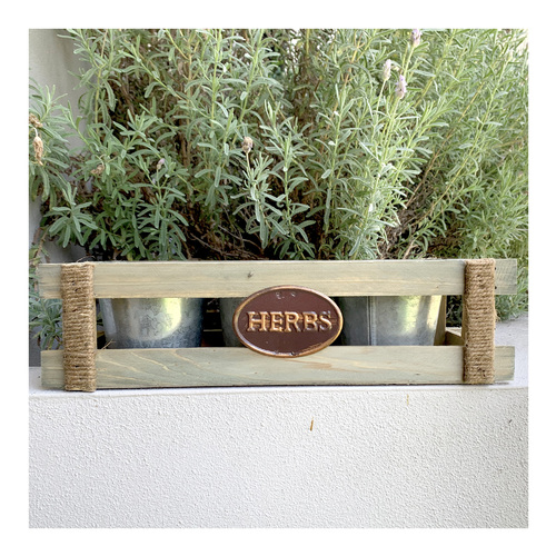 Decorative Wooden Herb Planter Box